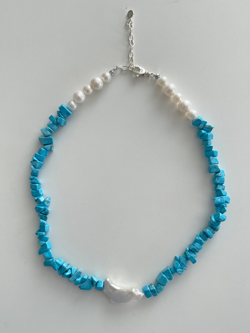 Turquoise &amp; Pearl Necklace