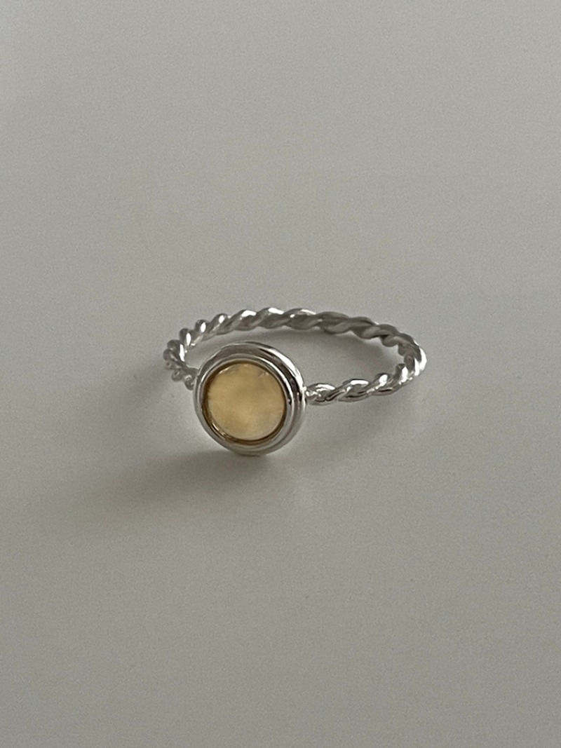 Round Cabochon Ethiopian Opal Ring